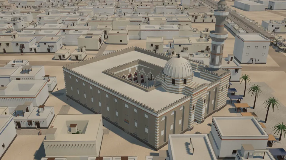 The mosque within the city